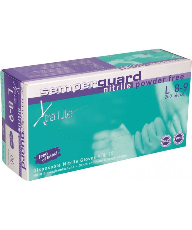 Manusi nitril nepudrate SEMPERGUARD XTRA LITE, 200buc