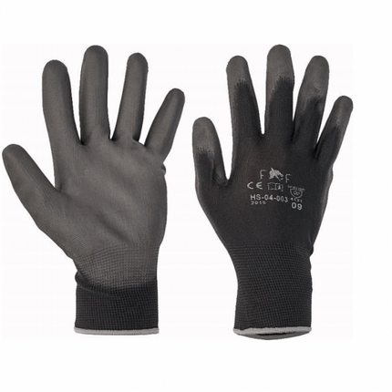 Manusi de protectie Fridrich HS-04-003 BUNTING BLACK ECO, impregnate in poliuretan