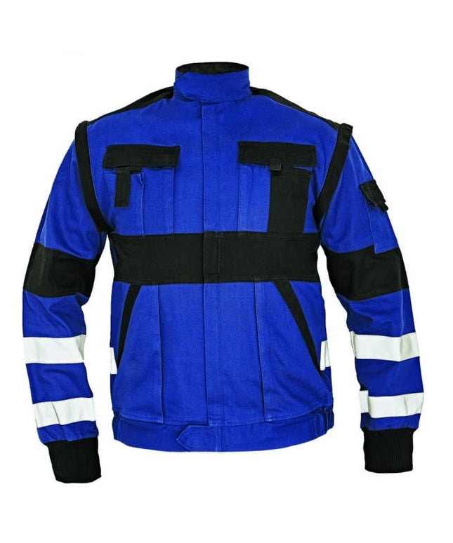 Jacheta de lucru cu benzi reflectorizante Cerva MAX REFLEX, 100% bumbac, 260 gr/mp