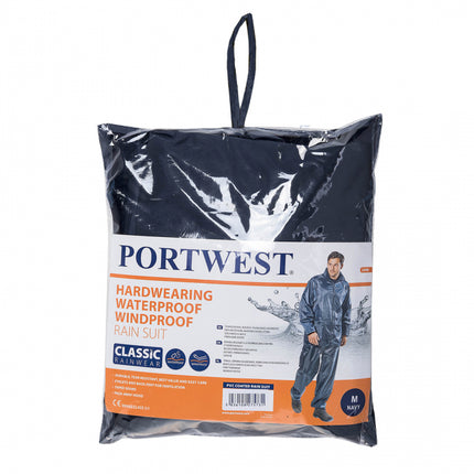 Costum de ploaie Portwest ESSENTIAL L440 din 2 piese, 100% poliester, 190 gr/mp
