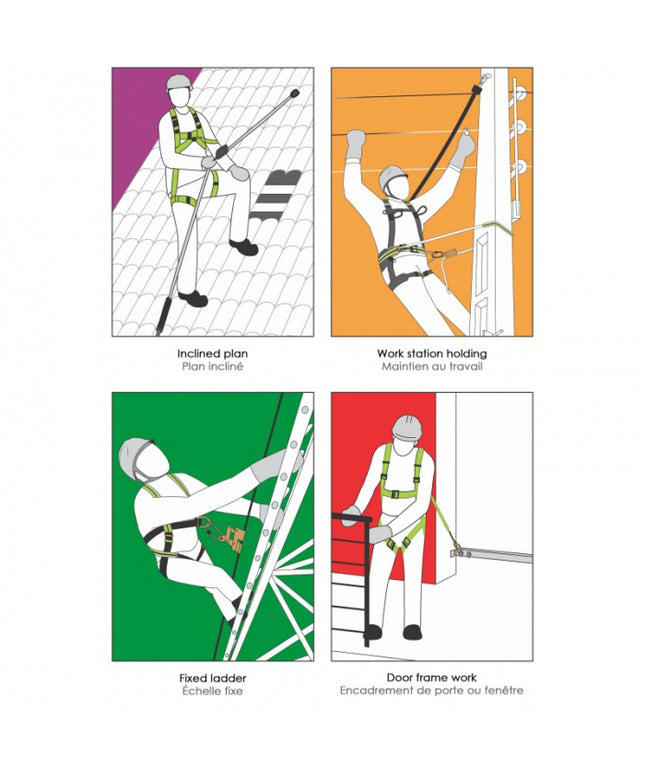 Opritor de cadere detasabil cu absorbitor de energie Kratos FA2010000B LOFTY-A, franghie toroane 14mm-16mm