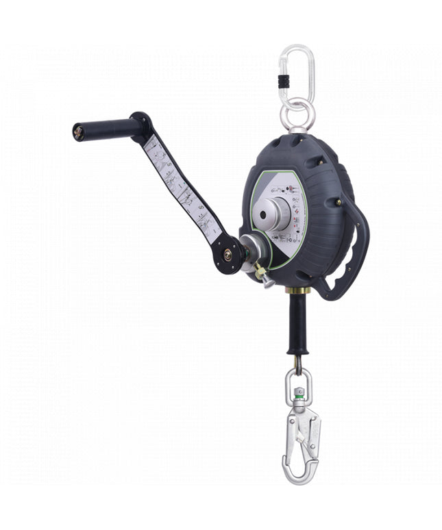 Opritor de cadere retractabil 10M Kratos FA2040110S, cablu din otel inox, functie ridicare - coborare