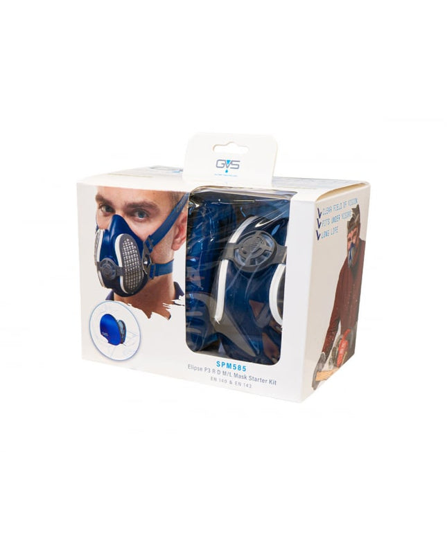 Pachet promo Gvs STARTER KIT, semimasca ELIPSE, filtre P3 x 2buc si carcasa de protectie