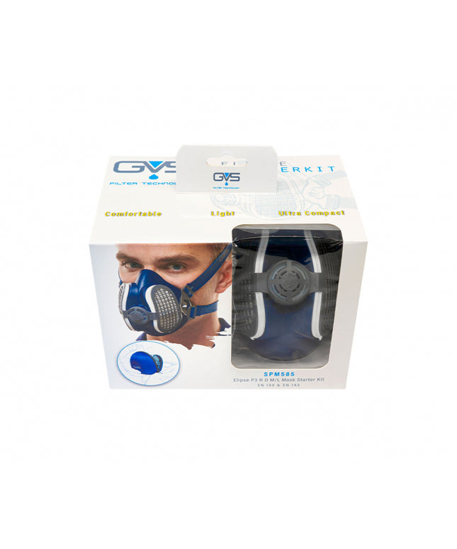 Pachet promo Gvs STARTER KIT, semimasca ELIPSE, filtre P3 x 2buc si carcasa de protectie