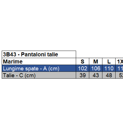 Pantalon de lucru in talie Renania NEW WILLIAM, 97% bumbac, 245gr/mp, 3% spandex