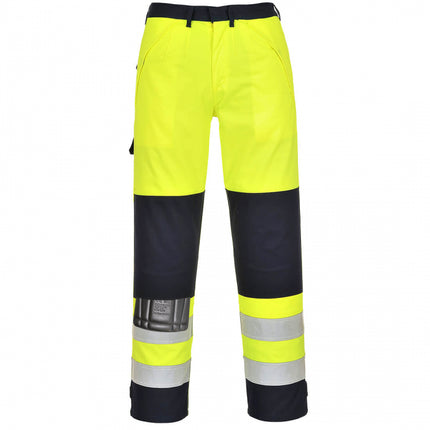 Pantaloni reflectorizanti ignifugi Portwest MULTI-NORM FR62 , 99% bumbac, 1% fibra de carbon, 345g