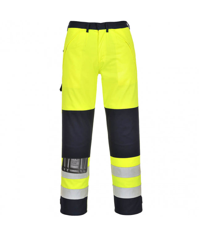 Pantaloni reflectorizanti ignifugi Portwest MULTI-NORM FR62 , 99% bumbac, 1% fibra de carbon, 345g