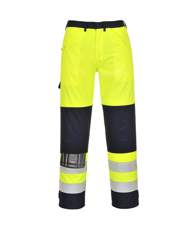 Pantaloni reflectorizanti ignifugi Portwest MULTI-NORM FR62 , 99% bumbac, 1% fibra de carbon, 345g