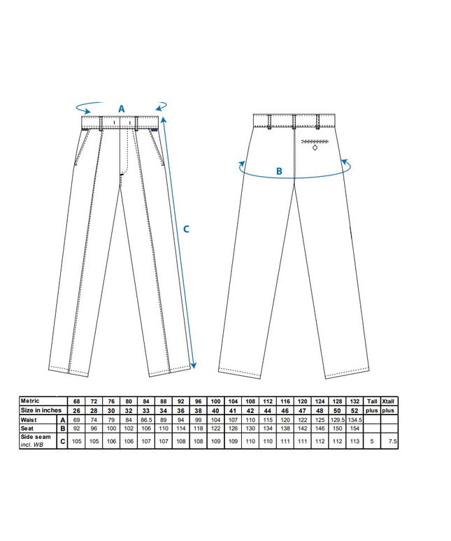 Pantaloni de lucru in talie Portwest PRESTON 2885, 65% poliester, 35% bumbac, 245g