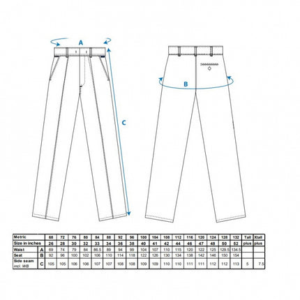 Pantaloni de lucru in talie Portwest PRESTON 2885, 65% poliester, 35% bumbac, 245g