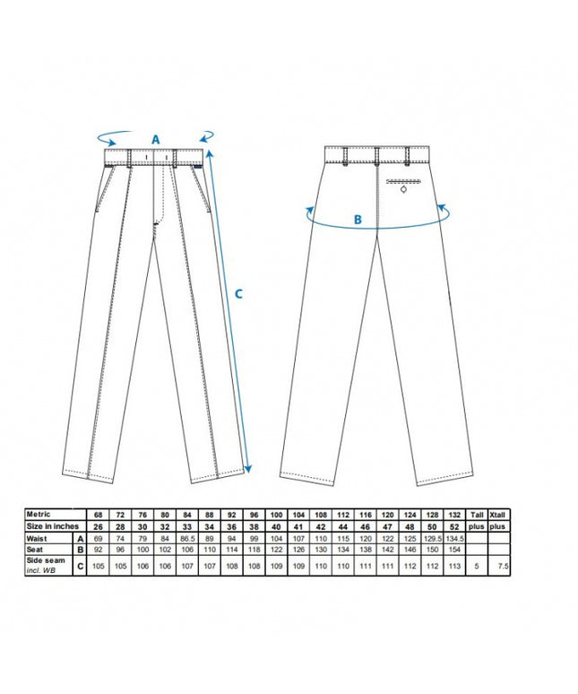 Pantaloni de lucru in talie Portwest PRESTON 2885, 65% poliester, 35% bumbac, 245g