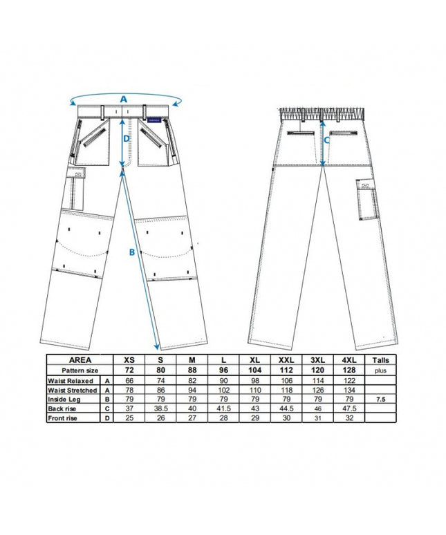Pantaloni vatuiti de lucru in talie Portwest ACTION LINED C387, 65% poliester, 35% bumbac, 190g