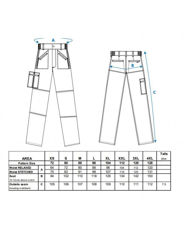 Pantaloni de lucru in talie Portwest ACTION S787, 65% poliester, 35% bumbac, 160g
