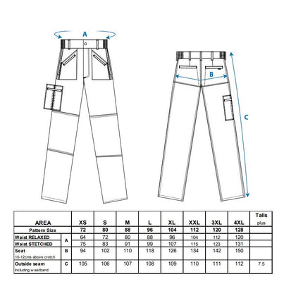 Pantaloni de lucru in talie Portwest ACTION S787, 65% poliester, 35% bumbac, 160g