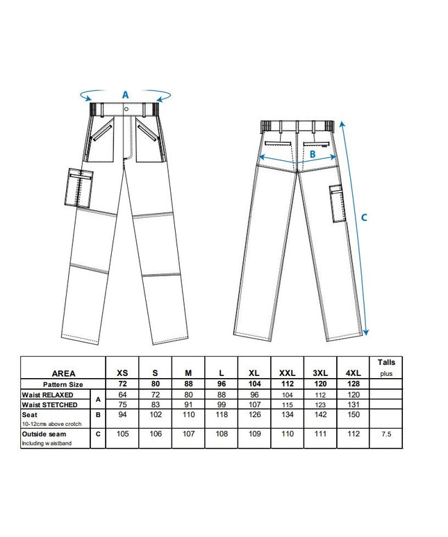 Pantaloni de lucru in talie Portwest ACTION S787, 65% poliester, 35% bumbac, 160g