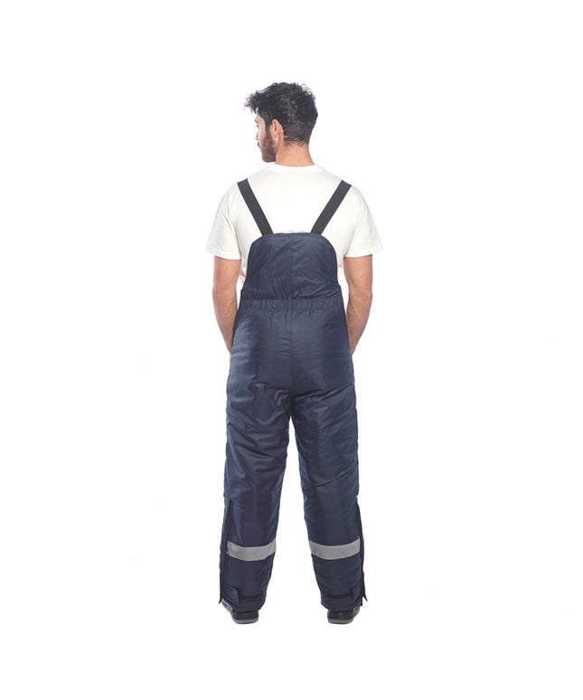Pantaloni cu pieptar vatuiti de iarna Portwest COLDSTORE CS11, pentru depozite frigorifice, -40C, 100% poliester, 300g