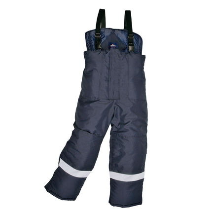 Pantaloni cu pieptar vatuiti de iarna Portwest COLDSTORE CS11, pentru depozite frigorifice, -40C, 100% poliester, 300g