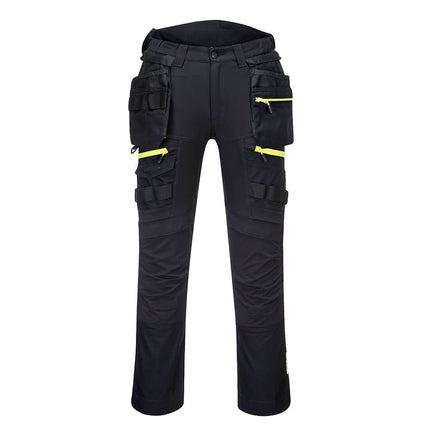 Pantaloni cu buzunare detasabile cu benzi reflectorizante dama Portwest DX452, 93% poliester, 7% elastan, 270 gr/mp