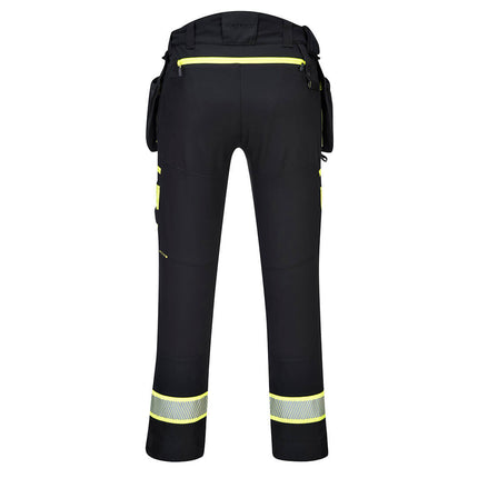 Pantaloni cu buzunare detasabile cu benzi reflectorizante dama Portwest DX452, 93% poliester, 7% elastan, 270 gr/mp