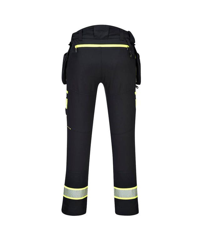 Pantaloni cu buzunare detasabile cu benzi reflectorizante dama Portwest DX452, 93% poliester, 7% elastan, 270 gr/mp