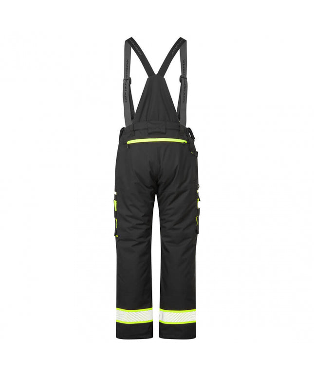 Pantaloni cu pieptar de iarna cu benzi reflectorizante Portwest DX458, 100% poliester, 300D Stretch Oxford, 200 gr/mp