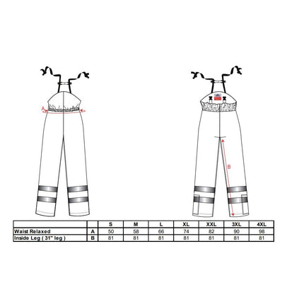 Pantaloni salopeta cu pieptar ignifugi reflectorizanti Portwest BIZFLAME MULTI ARC FR78, 80% bumbac, 19% poliester, 1% fibra de carbon, 380g