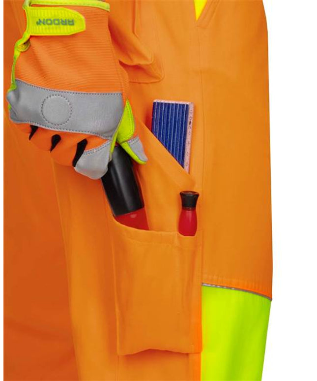 Pantaloni cu pieptar reflectorizanti Ardon SIGNAL, 65% poliester - 35% bumbac, 290 gr/mp