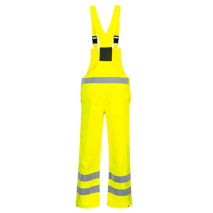 Pantaloni salopeta cu pieptar reflectorizanti HIVIS S388, necaptusiti, 100% poliester, 190 gr/mp