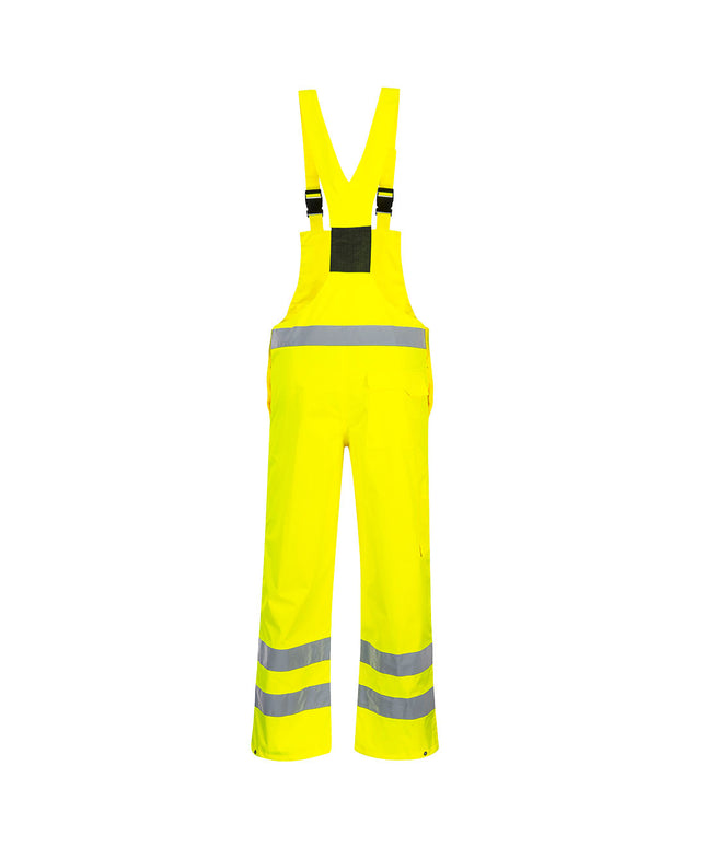 Pantaloni salopeta cu pieptar reflectorizanti HIVIS S388, necaptusiti, 100% poliester, 190 gr/mp