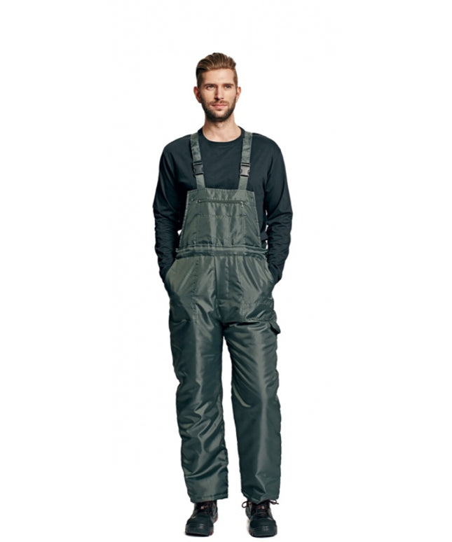 Pantaloni cu pieptar vatuiti de iarna Cerva TITAN, 100% poliester