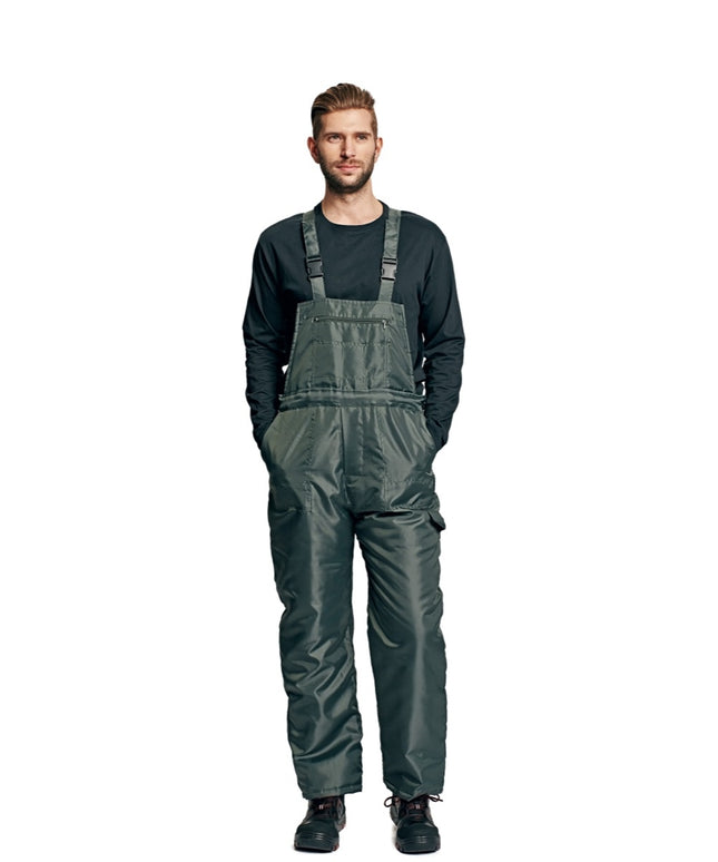 Pantaloni cu pieptar vatuiti de iarna Cerva TITAN, 100% poliester