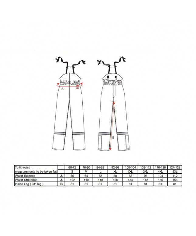 Pantaloni salopeta cu pieptar vatuiti de iarna ignifugi Portwest FR58, antistatici, reflectorizanti, 99% bumbac, 1% fibra de carbon, 350g