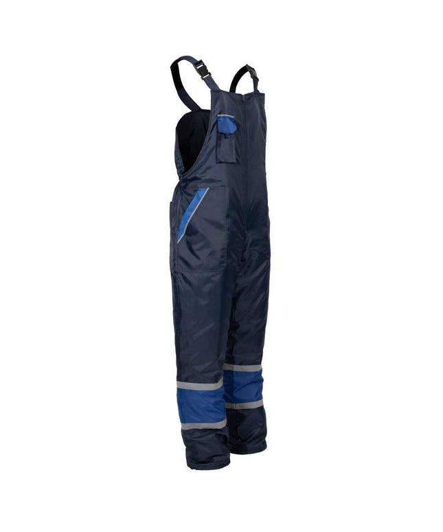 Pantaloni cu pieptar vatuiti de iarna Renania ANDURA WINTER BLUE, 100% poliester