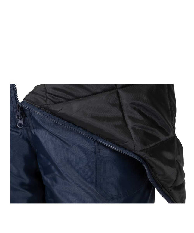 Pantaloni cu pieptar vatuiti de iarna Renania ANDURA WINTER BLUE, 100% poliester