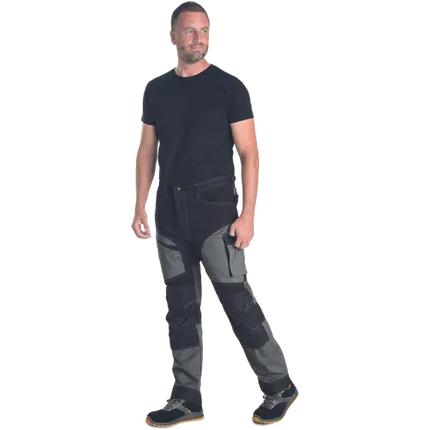 Pantaloni de lucru in talie cu benzi reflectorizante Cerva MAX NEO HV, 65% poliester, 35% bumbac, 250 gr/mp