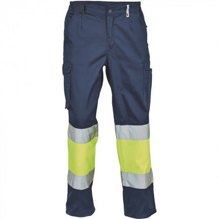 Pantaloni de lucru cu benzi reflectorizante Cerva BILBAO HV, 65% poliester, 35% bumbac, 195 gr/mp