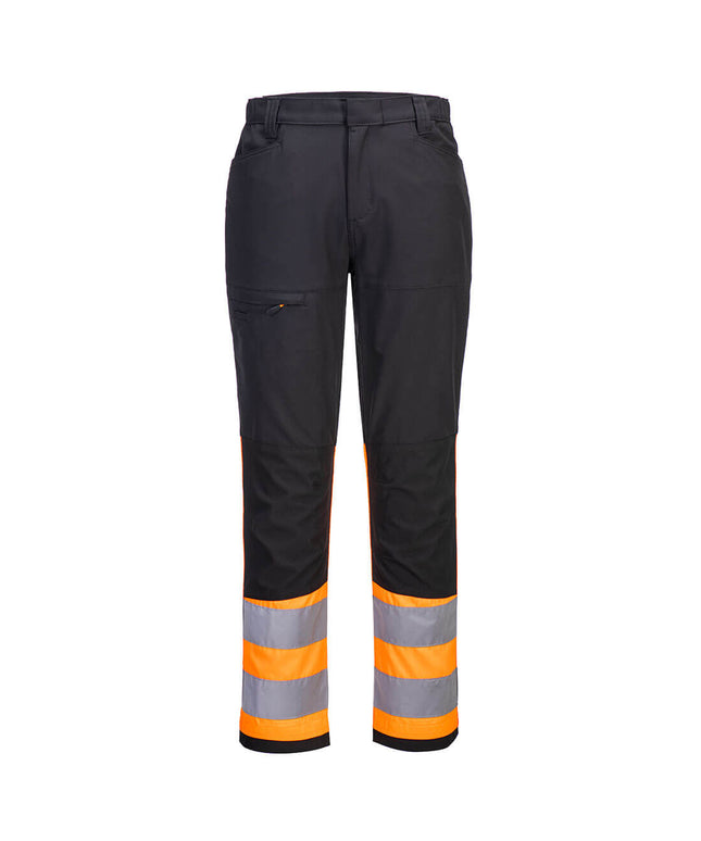 Pantaloni de lucru cu benzi reflectorizante Portwest CD888, 93% poliester, 7% elastan, 195 gr/mp