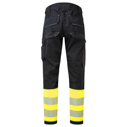 Pantaloni de lucru cu benzi reflectorizante Portwest Class 1 HOLSTER, 60% modacrilic, 39% bumbac, 1% fibra carbon, 280 gr/mp