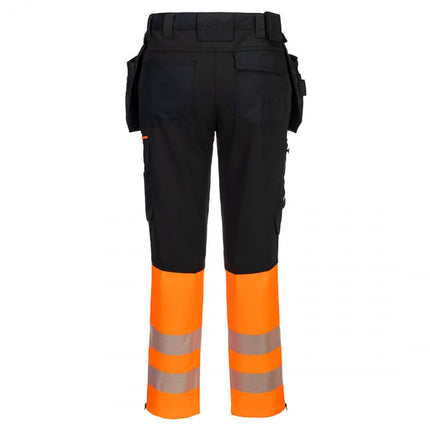 Pantaloni de lucru cu benzi reflectorizante Portwest DX457, 93% poliester, 7% elastan, 270 gr/mp