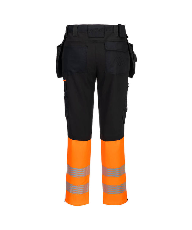 Pantaloni de lucru cu benzi reflectorizante Portwest DX457, 93% poliester, 7% elastan, 270 gr/mp