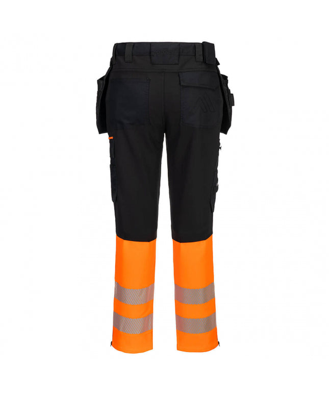 Pantaloni de lucru cu benzi reflectorizante Portwest DX457, 93% poliester, 7% elastan, 270 gr/mp
