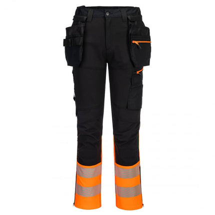 Pantaloni de lucru cu benzi reflectorizante Portwest DX457, 93% poliester, 7% elastan, 270 gr/mp