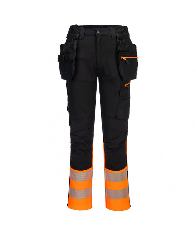 Pantaloni de lucru cu benzi reflectorizante Portwest DX457, 93% poliester, 7% elastan, 270 gr/mp