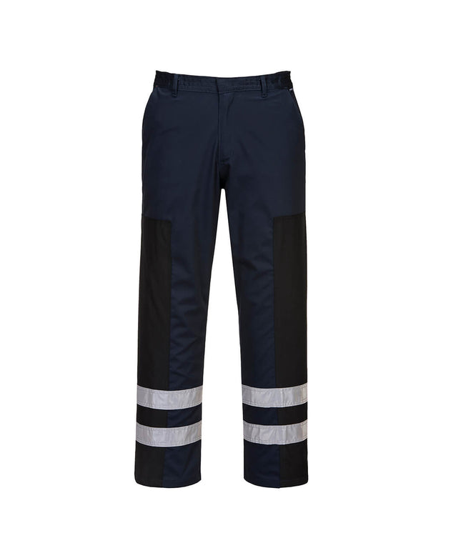 Pantaloni de lucru cu benzi reflectorizante Portwest S918, 65% poliester, 35% bumbac, 245 gr/mp