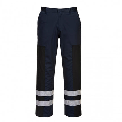 Pantaloni de lucru cu benzi reflectorizante Portwest S918, 65% poliester, 35% bumbac, 245 gr/mp