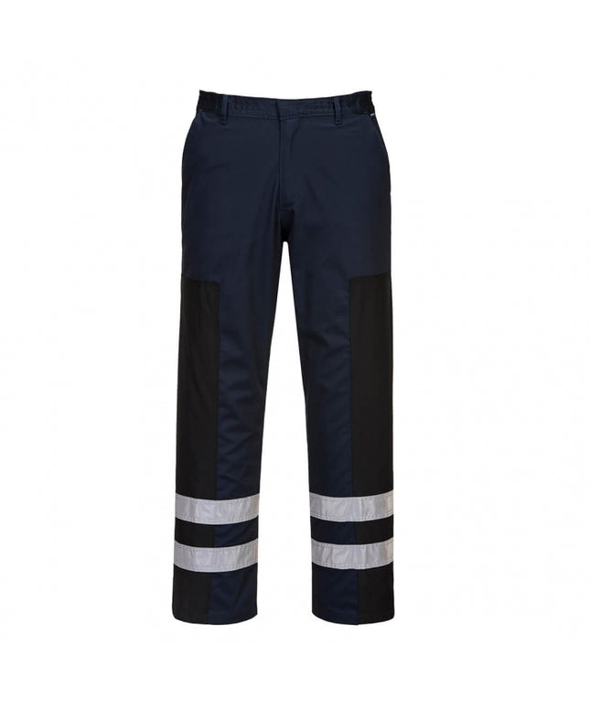 Pantaloni de lucru cu benzi reflectorizante Portwest S918, 65% poliester, 35% bumbac, 245 gr/mp
