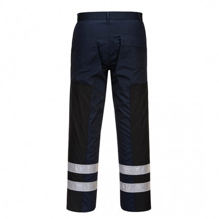 Pantaloni de lucru cu benzi reflectorizante Portwest S918, 65% poliester, 35% bumbac, 245 gr/mp