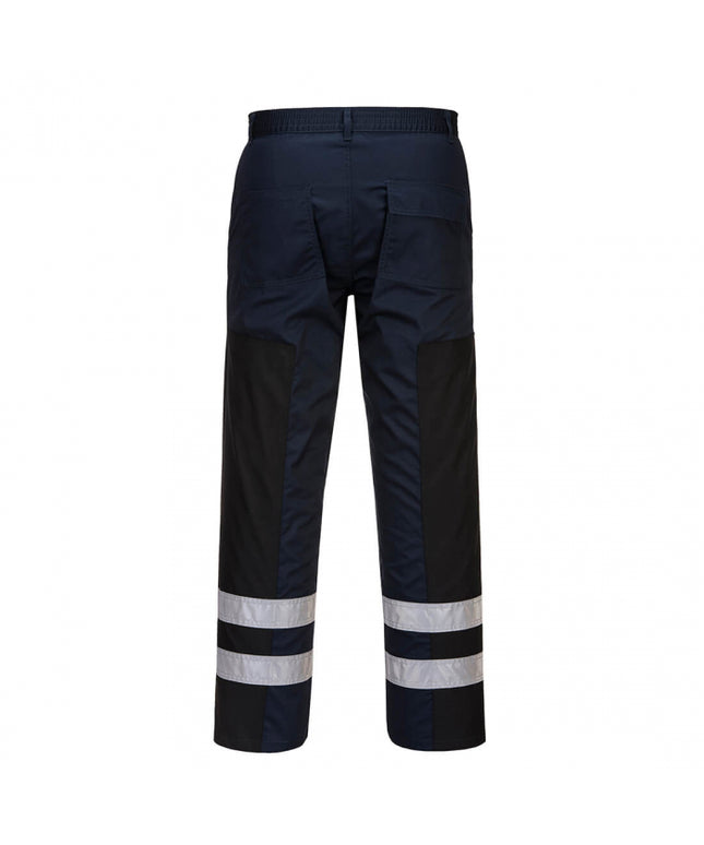 Pantaloni de lucru cu benzi reflectorizante Portwest S918, 65% poliester, 35% bumbac, 245 gr/mp