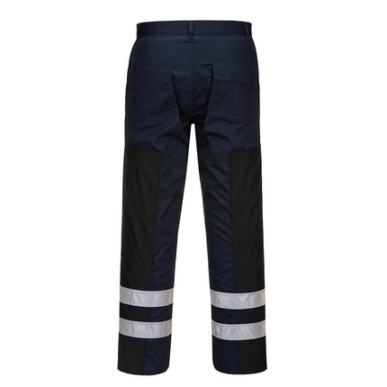 Pantaloni de lucru cu benzi reflectorizante Portwest S918, 65% poliester, 35% bumbac, 245 gr/mp