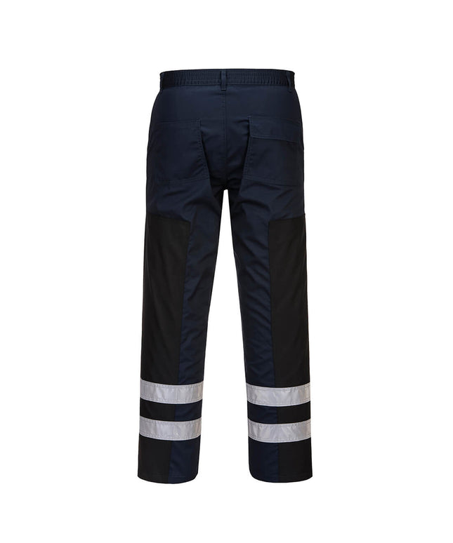Pantaloni de lucru cu benzi reflectorizante Portwest S918, 65% poliester, 35% bumbac, 245 gr/mp